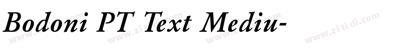 Bodoni PT Text Mediu字体转换